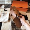Hermes Izmir Sandals In Brown Epsom Leather - Image 4