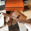 Hermes Izmir Sandals In Brown Epsom Leather - Image 8