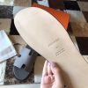 Hermes Izmir Sandals In Grey Epsom Leather - Image 2