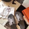 Hermes Izmir Sandals In Grey Epsom Leather - Image 6