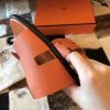 Hermes Izmir Sandals In Orange Epsom Leather - Image 2