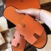 Hermes Izmir Sandals In Orange Epsom Leather - Image 3