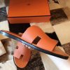 Hermes Izmir Sandals In Orange Epsom Leather - Image 6