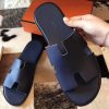 Hermes Izmir Sandals In Sapphire Epsom Leather - Image 2