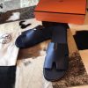 Hermes Izmir Sandals In Sapphire Epsom Leather - Image 8