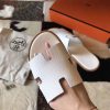Hermes Izmir Sandals In White Epsom Leather - Image 4