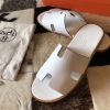 Hermes Izmir Sandals In White Epsom Leather - Image 6
