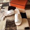 Hermes Izmir Sandals In White Epsom Leather - Image 8