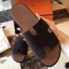 Hermes Izmir Sandals In Chocolate Suede Leather - Image 3