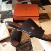 Hermes Izmir Sandals In Chocolate Suede Leather - Image 7