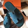 Hermes Izmir Sandals In Green Suede Leather - Image 4