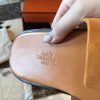 Hermes Izmir Sandals In Orange Suede Leather - Image 3