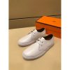 Hermes One Sneaker In White Leather - Image 8