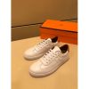 Hermes Quicker Sneaker In White Leather - Image 3