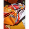 Hermes Orange Harnais De Cour Scarf 90 - Image 4