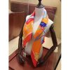 Hermes Orange Harnais De Cour Scarf 90 - Image 8