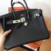 Hermes Black Epsom Birkin 30cm Handmade Bag - Image 2