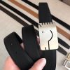 Hermes Black A Cheval Belt Buckle 32 MM Reversible Leather - Image 6