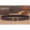 Hermes Chocolate Cape Cod 32 Reversible Belt - Image 3