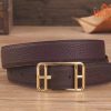 Hermes Chocolate Cape Cod 32 Reversible Belt - Image 4