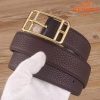 Hermes Chocolate Cape Cod 32 Reversible Belt - Image 5