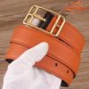 Hermes Orange Cape Cod 32 Reversible Belt - Image 4