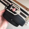 Hermes Black Licol 40 MM Reversible Leather Belt - Image 2