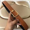 Hermes Oscar Buckle 40 MM Belt Brown Reversible Leather - Image 3