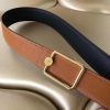Hermes Oscar Buckle 40 MM Belt Brown Reversible Leather - Image 4