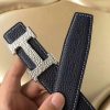 Hermes H Belt Buckle & Noir Clemence 32 MM Strap - Image 2