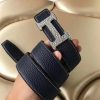 Hermes H Belt Buckle & Noir Clemence 32 MM Strap - Image 3