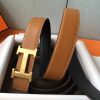 Hermes H Belt Buckle & Brown Epsom 38 MM Strap - Image 4
