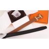Hermes H Belt Buckle & Brown Clemence 32 MM Strap - Image 2
