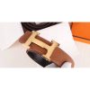 Hermes H Belt Buckle & Brown Clemence 32 MM Strap - Image 6