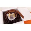 Hermes H Belt Buckle & Brown Clemence 32 MM Strap - Image 7