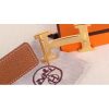 Hermes H Belt Buckle & Brown Clemence 32 MM Strap - Image 9