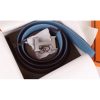 Hermes Blue Clemence Kits Belt H Brushed Buckle - Image 2