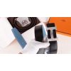 Hermes Blue Clemence Kits Belt H Brushed Buckle - Image 5