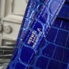 Hermes Kelly 32cm Bag In Blue Electric Crocodile Leather - Image 2