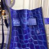 Hermes Kelly 32cm Bag In Blue Electric Crocodile Leather - Image 11