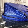 Hermes Kelly 32cm Bag In Blue Electric Crocodile Leather - Image 9