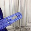 Hermes Kelly 32cm Bag In Blue Electric Crocodile Leather - Image 4