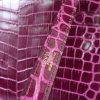 Hermes Kelly 32cm Bag In Fuchsia Crocodile Leather - Image 2