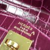 Hermes Kelly 32cm Bag In Fuchsia Crocodile Leather - Image 12