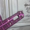 Hermes Kelly 32cm Bag In Fuchsia Crocodile Leather - Image 10