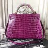 Hermes Kelly 32cm Bag In Fuchsia Crocodile Leather - Image 7