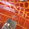 Hermes Kelly 32cm Bag In Orange Crocodile Leather - Image 2