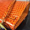 Hermes Kelly 32cm Bag In Orange Crocodile Leather - Image 6