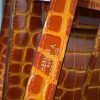 Hermes Kelly 32cm Bag In Orange Crocodile Leather - Image 5