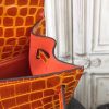 Hermes Kelly 32cm Bag In Orange Crocodile Leather - Image 4